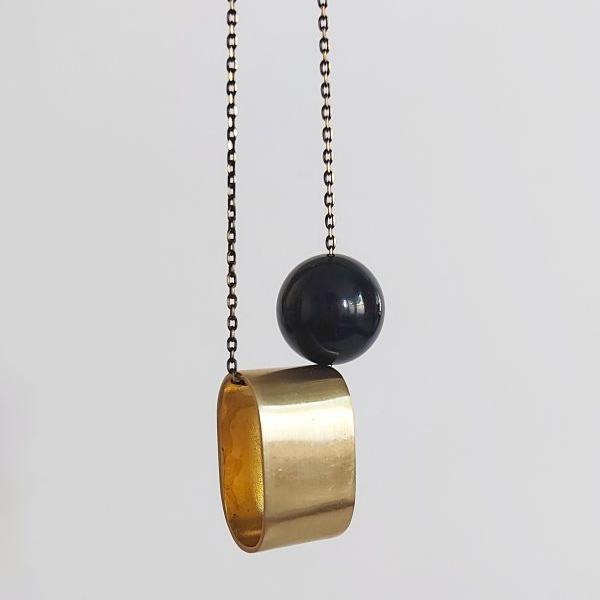 Equilibrium necklace by brass + bold
