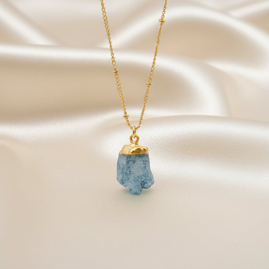 Beatrice Blue Stone Pendant Necklace