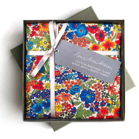 Bandana Scarf in Margaret Annie Red Liberty Fabric