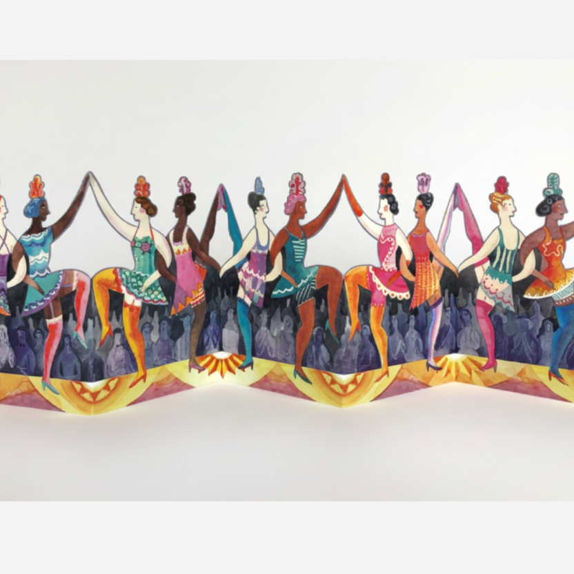 Card 3D Fold out Cabaret Dancers