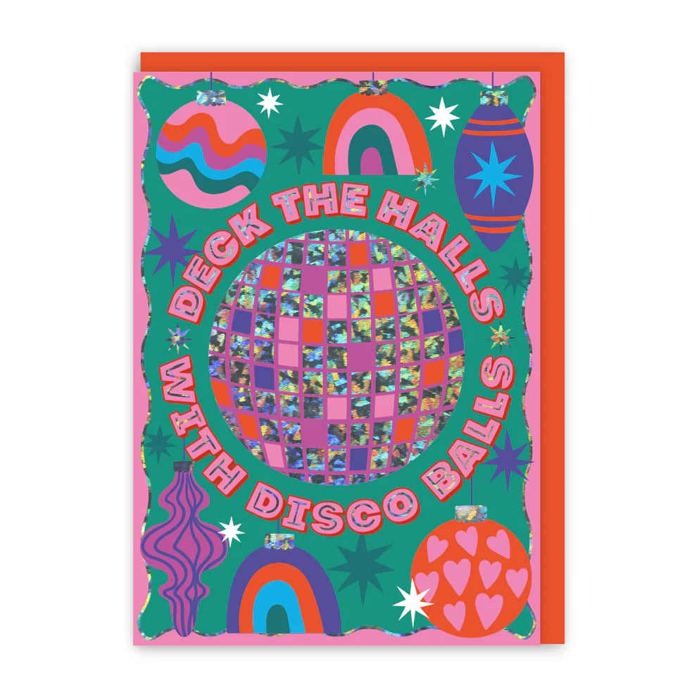 Deck the Halls with Disco Christmas Card