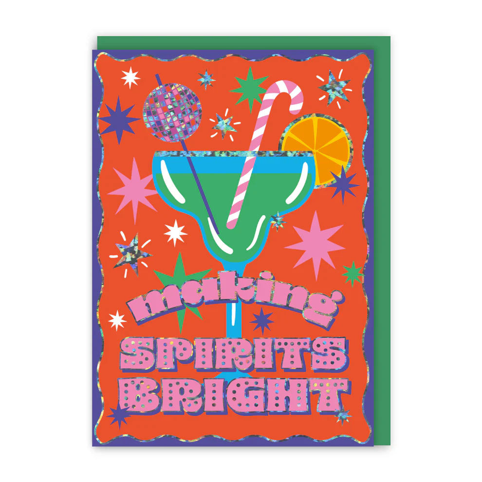 Making Spirits Bright Disco Christmas Card