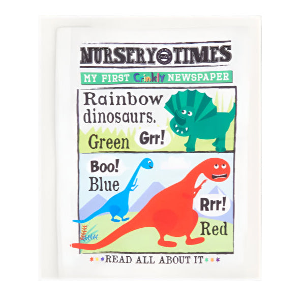 Crinkly Newspaper: Rainbow Dinosaurs