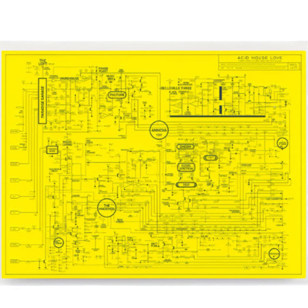 Acid House Blueprint poster - Factory yellow