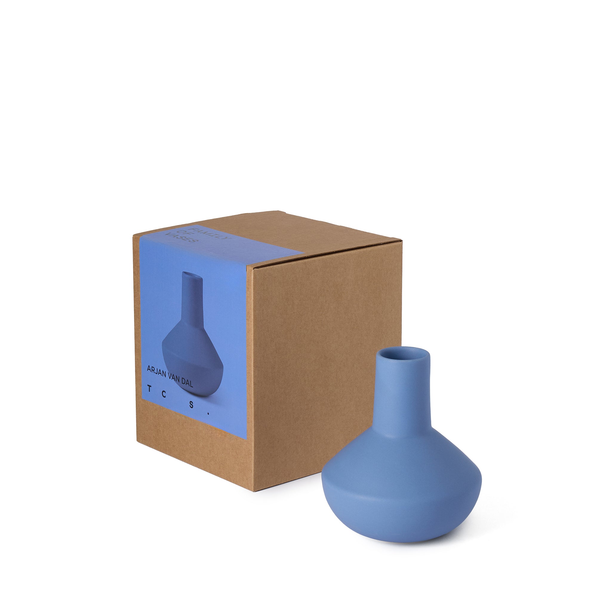 Sphere Bottle Vase in Blue