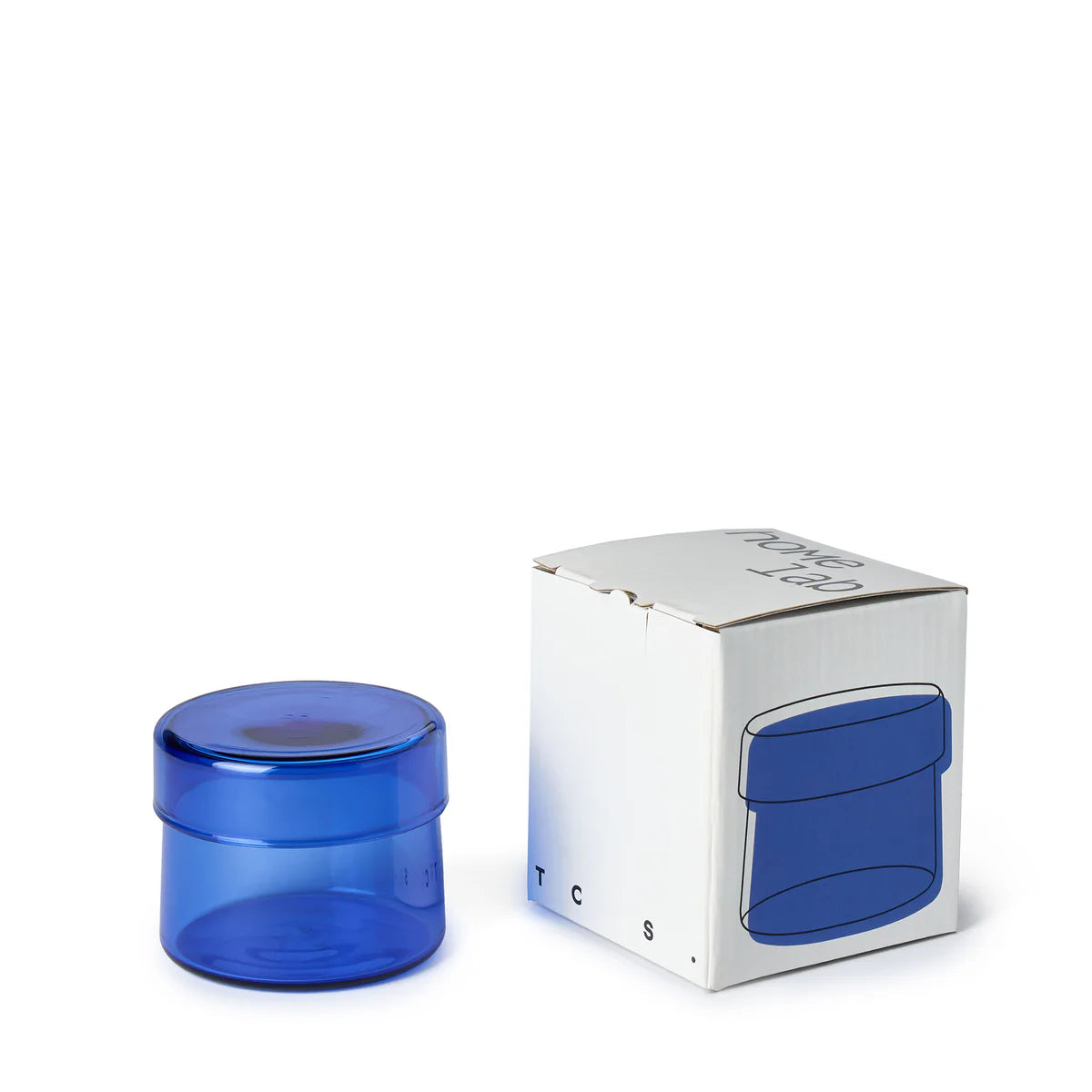 Small Lided Storage Pot (H6.5) blue