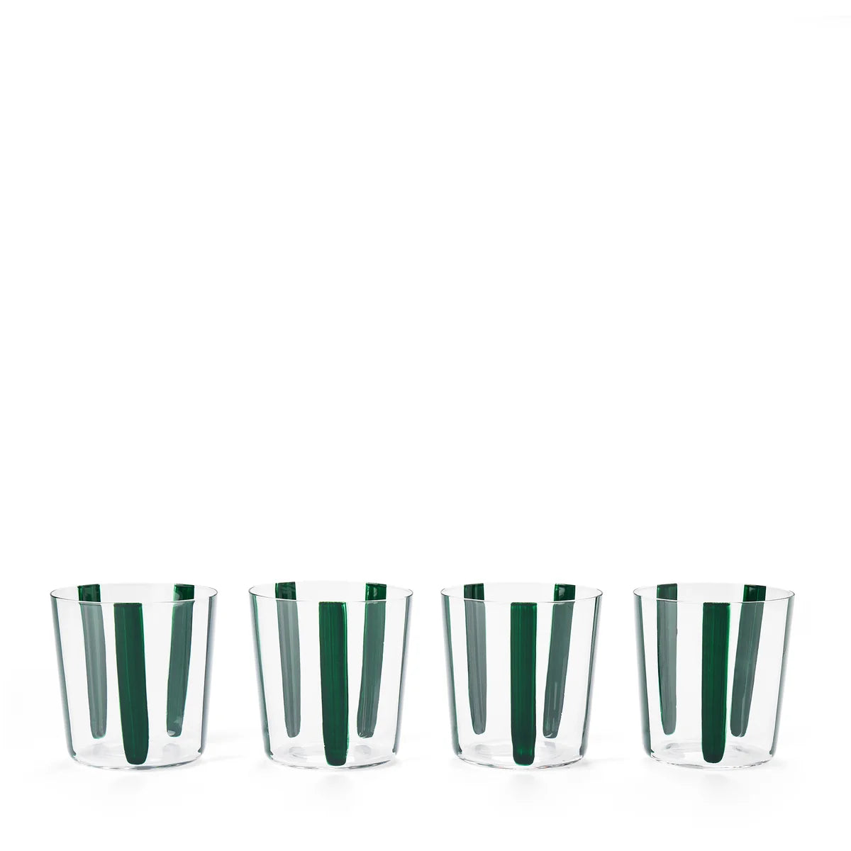 Nova Stripe Dark Green 360ml (Set of 4)