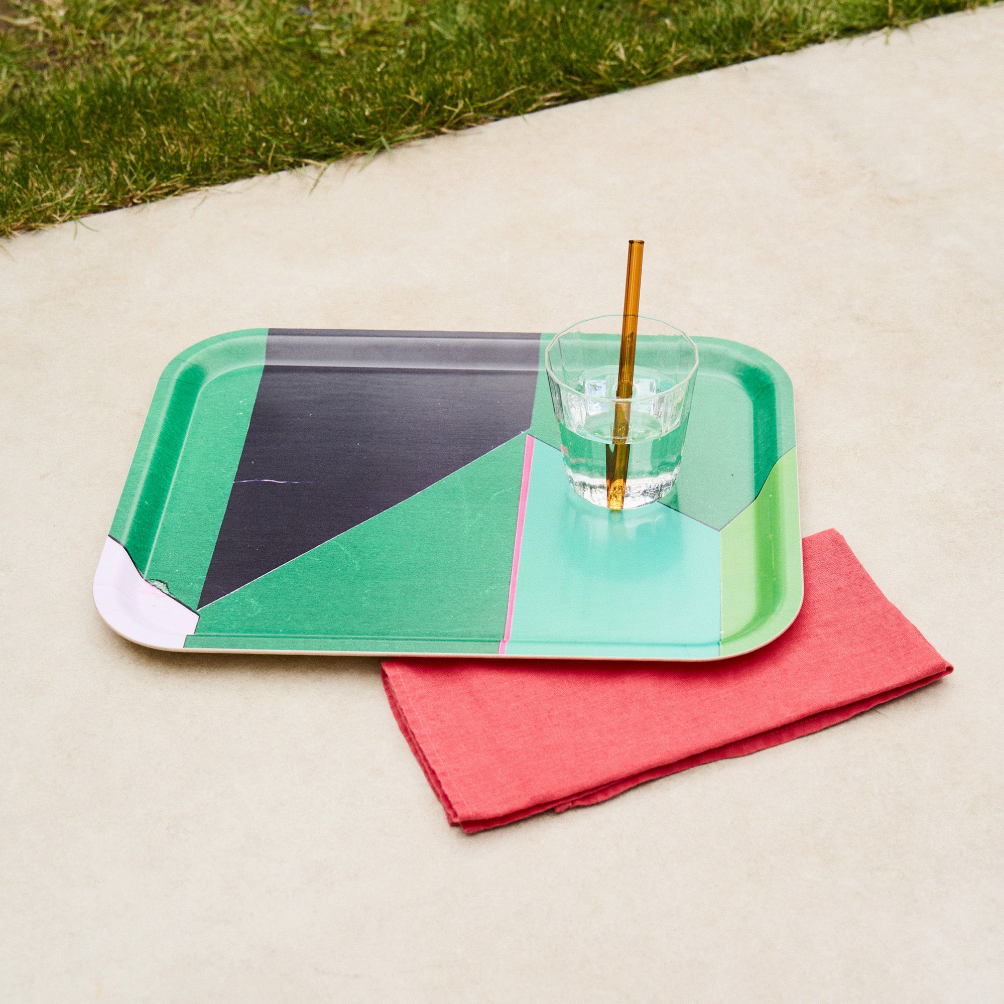 Constantin Tray Small - Green/Black