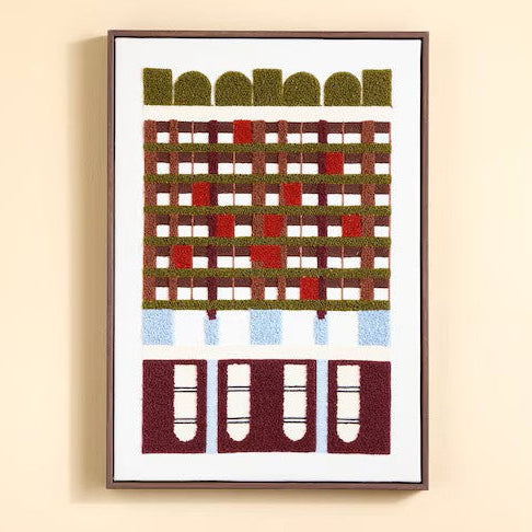 Tier Embroidered Wall Art in Multi