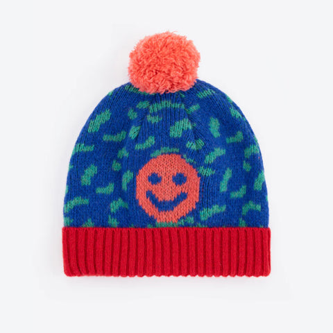 Smiley Wool Bobble Hat