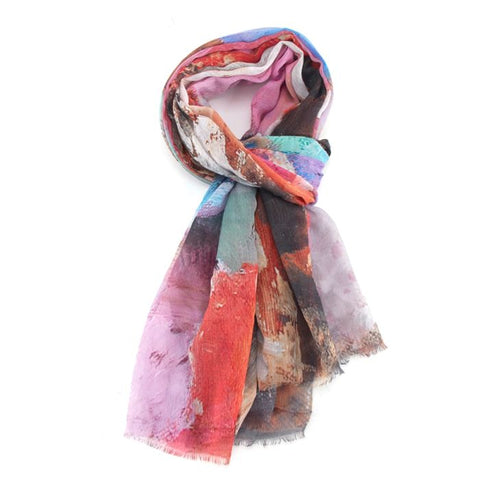 Abstract Painted Cactus Scarf