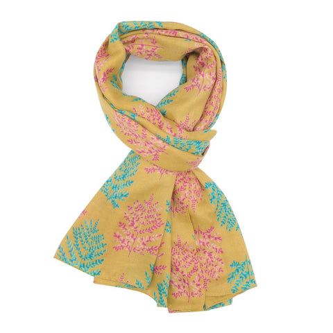 Lovely Leaves Yellow Scarf