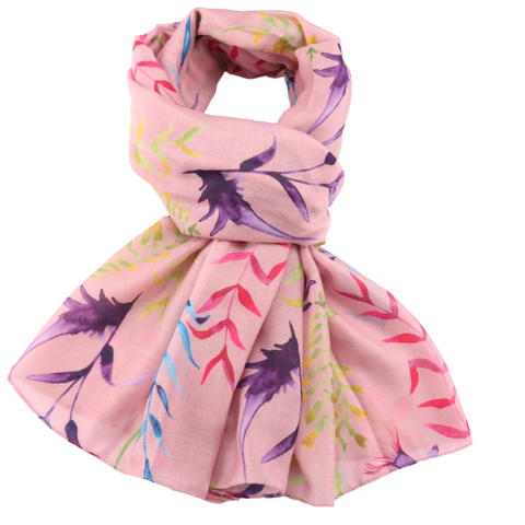 Wild Flower Dusky Pink Scarf