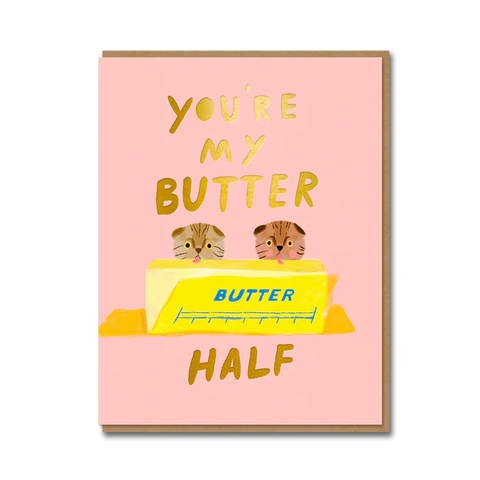 You're My Butter Half Cats Card