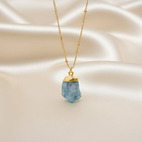 Beatrice Blue Stone Pendant Necklace