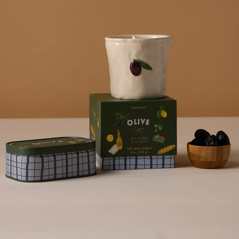 Bistro Olive Ceramic Candle