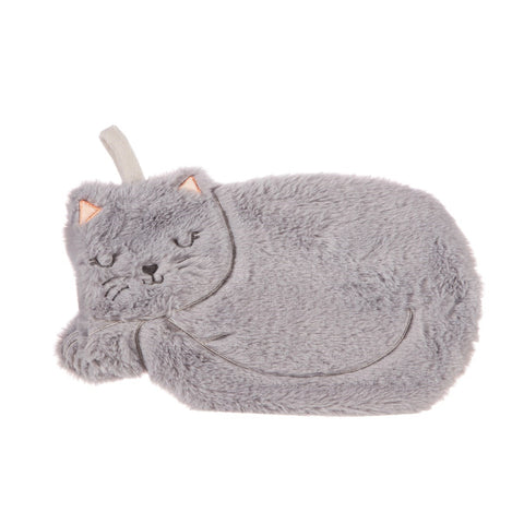 Hot water Bottle Grey sleeping cat