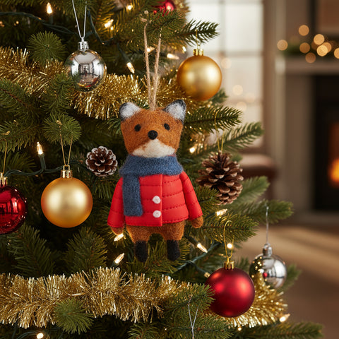 Fox in Red Coat Decoration
