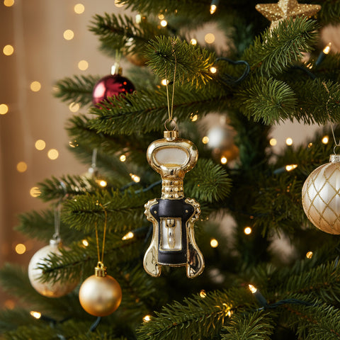 Black & Gold Corkscrew Decoration