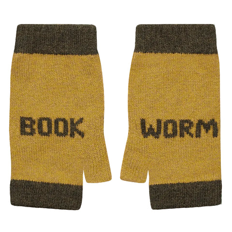 Book Worm Wool Mittens Gorse & Kelp