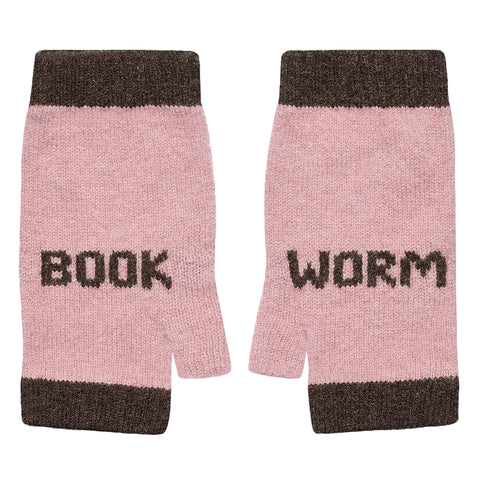 Book Worm Wool Mittens Calamine & Cocoa