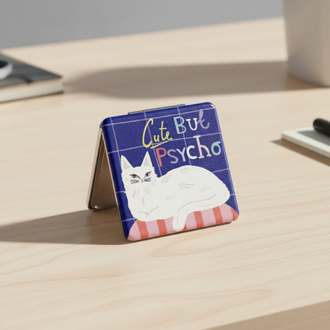 Catnip Cute but Psycho Pocket Mirror
