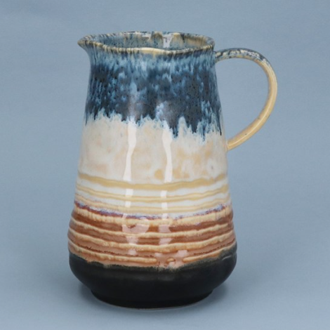 Floating Blue Reactive Stoneware Medium Jug