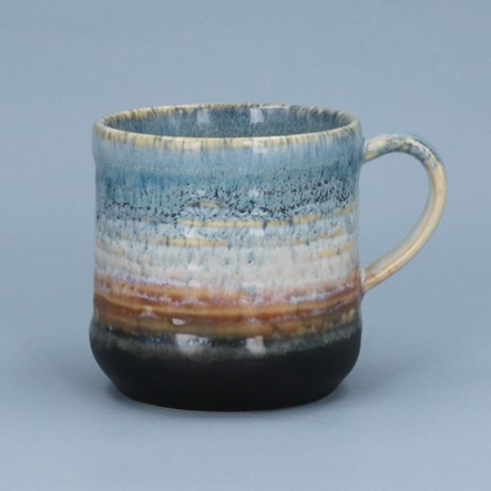 Floating Blue Reactive Stoneware Mug