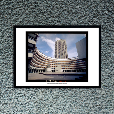 A3 Art Print Frobisher Crescent & Sculpture Court Photograph by Peter Bloomfield