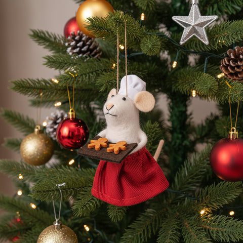 Mary Baker Mouse Felt Decoration