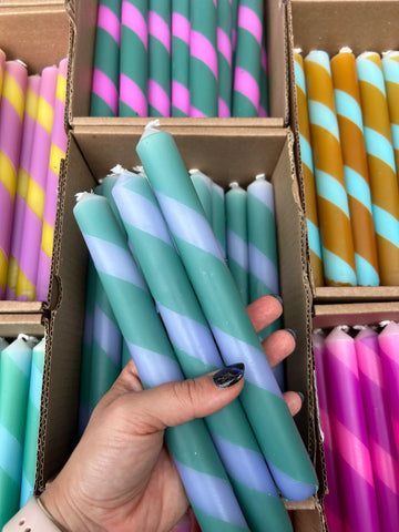 Lilac & Teal Twist Candle