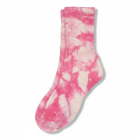 Tie Dye Pink Socks