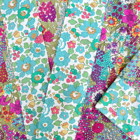 Long Kimono Robe in Lime Ciara Liberty Fabric