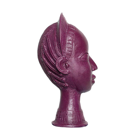Lobi head sculpture with Coronet Indigo