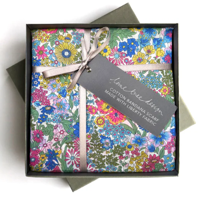 Bandana Scarf in Margaret Annie Pastel Liberty Fabric