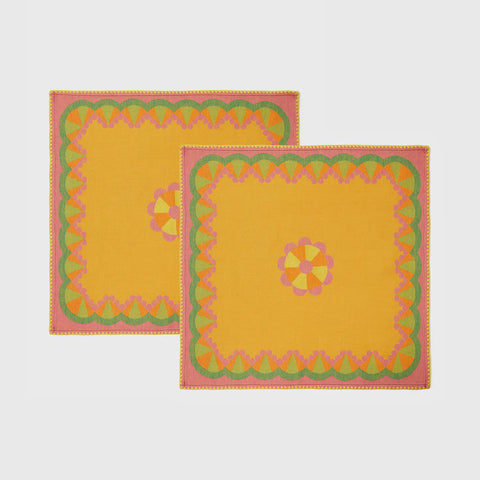 O Dara Lati Dara Napkins (Set of 2) by Yinka Ilori