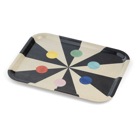 Black and white Benson's hexagon large tray