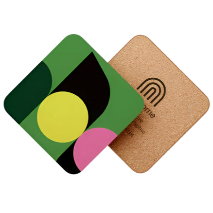 Green and pink coaster (set of 4)