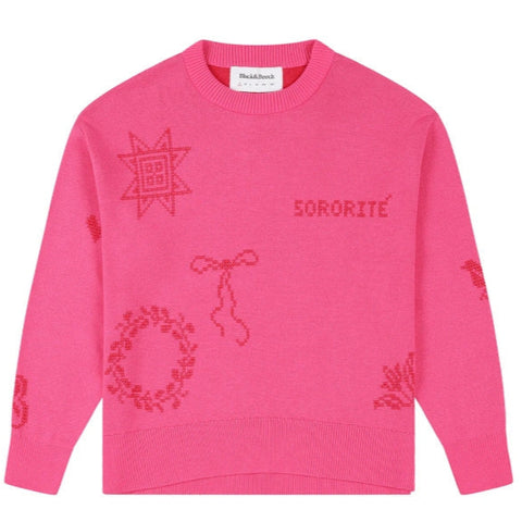Pink Cross Stitch Jumper