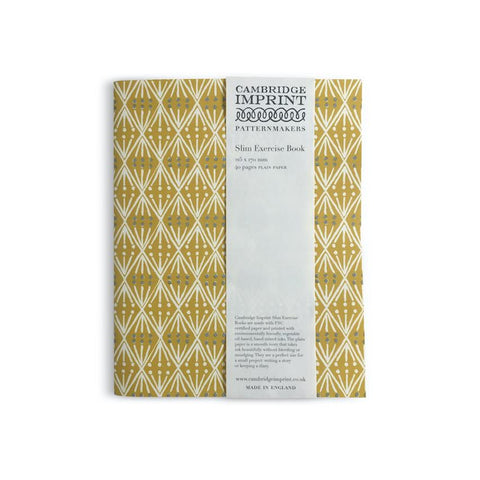 Selvedge Print Mustard Yellow Exercise Book