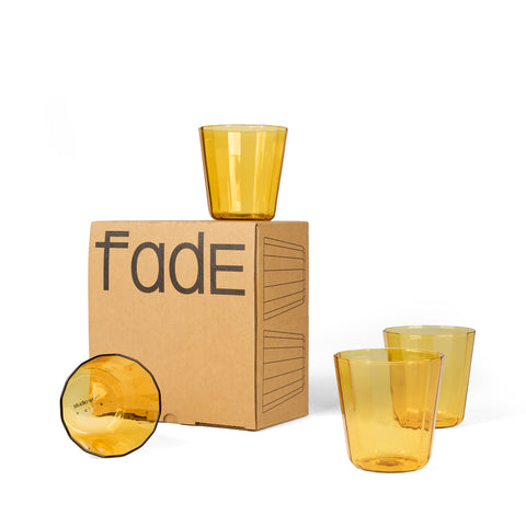 Fade Amber Tumbler - Set of 4