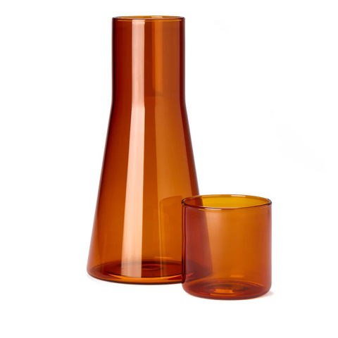 Carafe & Glass (H22.5) Amber