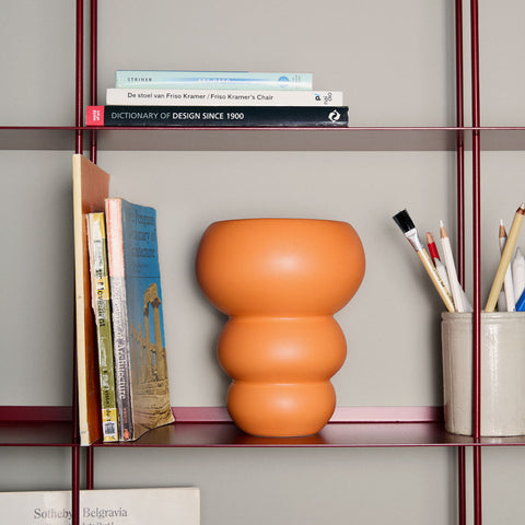 Stacked Spheres Vase in Orange