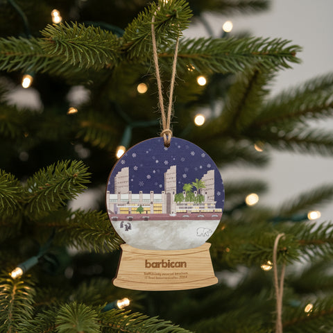 Barbican Snow Globe Bamboo Decoration