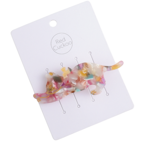 Jumping Cat Multi Colour Resin Hair Clip