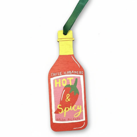 Hot Sauce Wooden Decoration