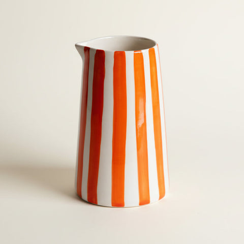 Tangerine Orange Candy Stripe Large Jug