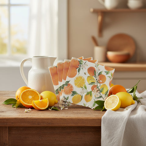 Paper Napkins Oranges and Lemons