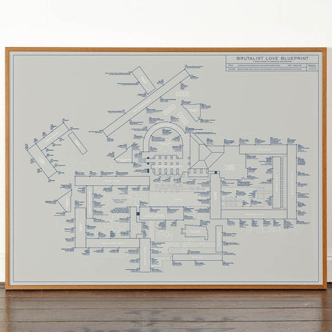 Brutalist Love Blueprint by Dorothy