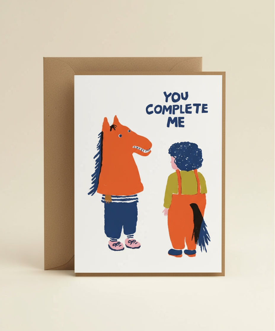 You Complete Me Horse Card
